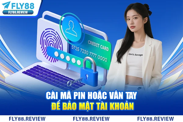 Cài mã PIN hoặc vân tay để bảo mật tài khoản Cài mã PIN hoặc vân tay để bảo mật tài khoản