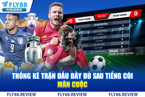 Thống kê trận đấu đầy đủ sau tiếng còi mãn cuộc Thống kê trận đấu đầy đủ sau tiếng còi mãn cuộc
